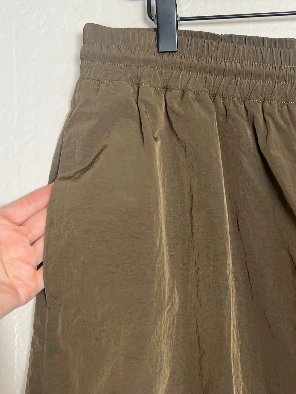 GOOD AMERICAN Women’s Size 4 / XL Mocha Brown Wide Leg‎ Track Pant